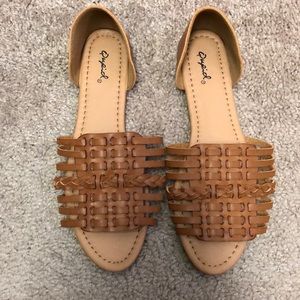 Brown Woven Sandals
